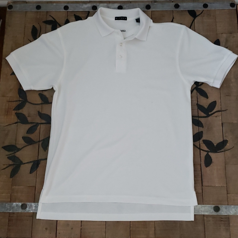 White Golf Polo Driways by Divots Men's Shirt